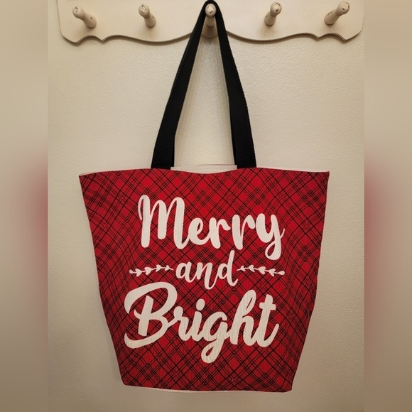 NWOT Merry and Bright Tote Bag - Picture 1 of 2
